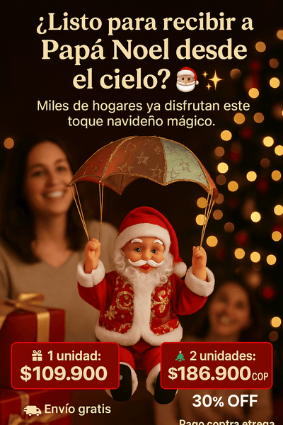 Papa Noel Paracaidas Giratorio